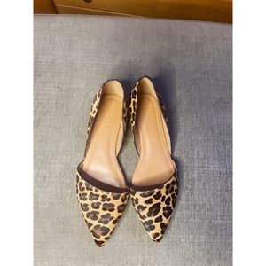J.CREW Zoe leopard calf hair d'Orsay flats 6.5